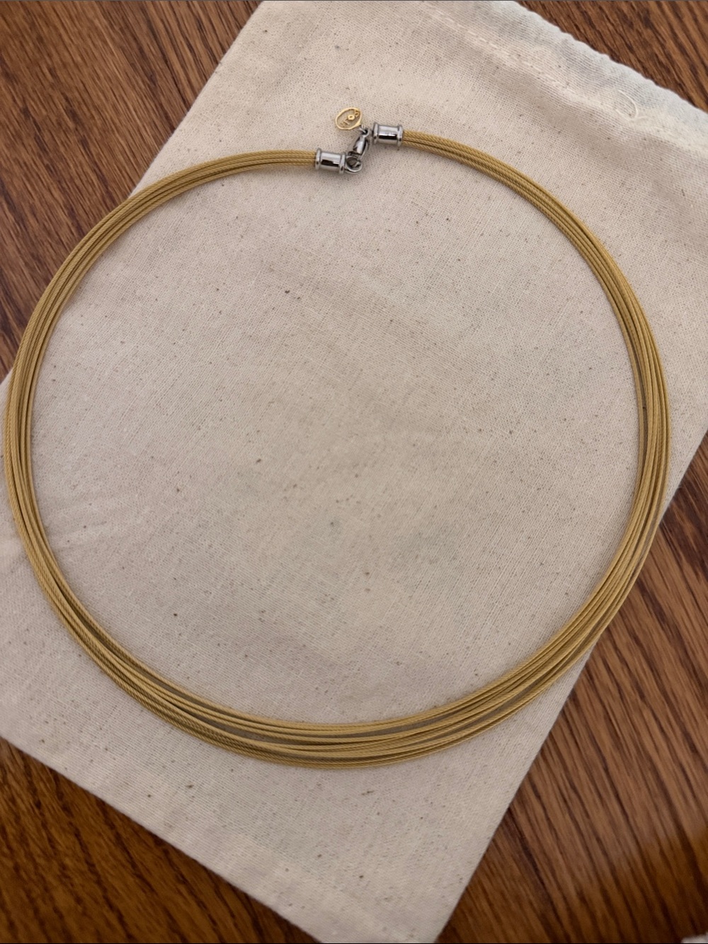 Multi-Strand Gold Cable Choker Necklace